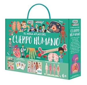 MEGA ALTAS DEL CUERPO HUMANO (LIBRO + PUZLE + 40 TARGETAS + MODELO 3D) | 9788410443501