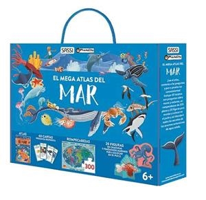 MEGA ATLAS DEL MAR (LIBRO + PUZLE + 40 TARGETAS + MODELO 3D) | 9788410443518
