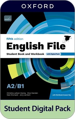 ENGLISH FILE A2;B1 STUDENT AND WORKBOOK WITH KEY FIFTH EDITION 5A.ED | 9780194145510