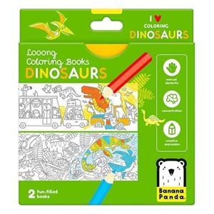 COLOREA Y APRENDE CON DINOSAURIOS, CUADERNOS PARA COLOREAR EXTRA LARGOS | 9788366501607