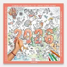 CALENDARIO PARA COLOREAR 2026 | 8424455260864