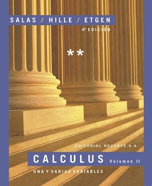 CALCULUS. UNA Y VARIAS VARIABLES. VOLUMEN II | 9788429151589 | SALAS, SATURNINO L. / HILLE, EINAR / ETGEN, GARRET J.