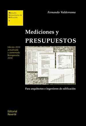 MEDICIONES Y PRESUPUESTOS | 9788429132014 | GONZÁLEZ FERNÁNDEZ DE VALDERRAMA, FERNANDO