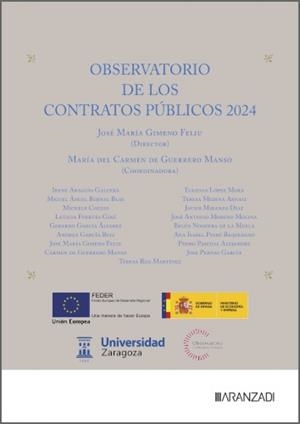 OBSERVATORIO DE LOS CONTRATOS PÚBLICOS 2024 | 9788410854338 | GIMENO FELIU, JOSE MARIA