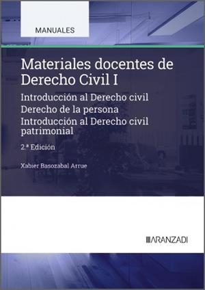 MATERIALES DOCENTES DE DERECHO CIVIL I (2A EDICIÓN) | 9788410854550 | BASOZABAL ARRUE, XABIER