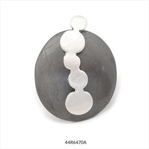 ANELL ALYESKA NEGRE I PLATA | 44r6470a