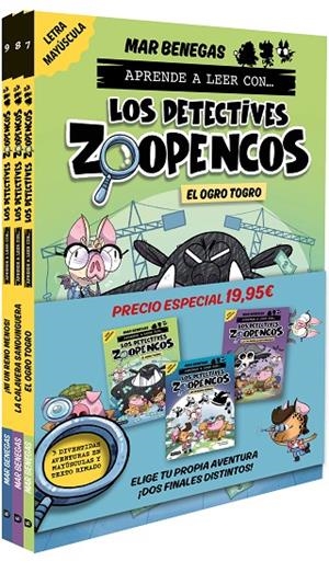 PACK APRENDE A LEER CON... ¡LOS DETECTIVES ZOOPENCOS! 07, 08 Y 09 : EN LETRA MAYÚSCULA | 9788408310808 | BENEGAS, MAR