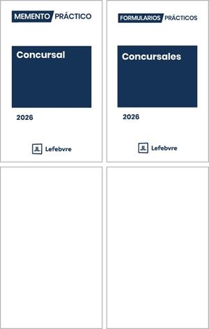 PACK MEMENTO CONCURSAL 2026 Y FORMULARIOS CONCURSALES 2026 | 9791387732578 | LEFEBVRE-EL DERECHO