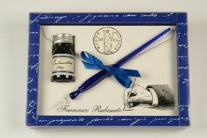 SET BOLIGRAFO DE CRISTAL Y TINTA AZUL | 8051773946882