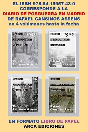 OBRA COMPLETA DE DIARIOS DE POSGUERRA EN MADRID | 9788415957430 | CANSINOS ASSENS, RAFAEL