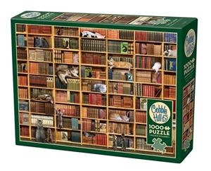 PUZZLE COBBLE HILL THE CAT LIBRARY 1000 PIEZAS | 625012401395