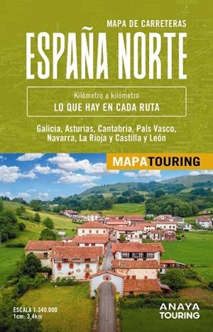 MAPA DE CARRETERAS ESPAÑA NORTE : MAPA TOURING [2026] | 9788491589976 | ANAYA TOURING