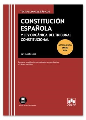 CONSTITUCIÓN ESPAÑOLA Y LEY ORGÁNICA DEL TRIBUNAL CONSTITUCIONAL | 9791370115425 | EDITORIAL COLEX, S.L.