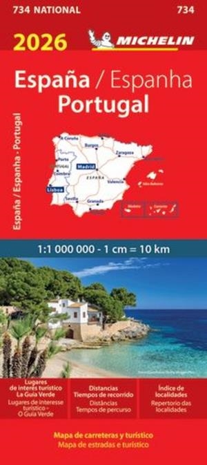 ESPAÑA, PORTUGAL : MAPA 734 | 9782067270343