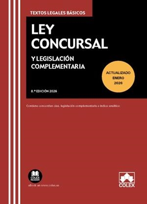 LEY CONCURSAL Y LEGISLACIÓN COMPLEMENTARIA | 9791370115586 | EDITORIAL COLEX, S.L.