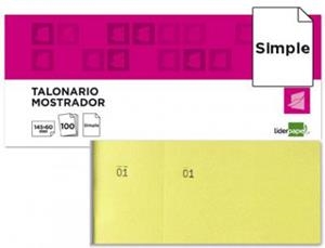 TALONARIS NUMERATS MOSTRADOR 60X145 MM AMB MATRIU | 8423473229617