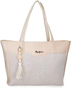 BOLSO TOTE CLARA BEIG PEPE JEANS | 8447444008490