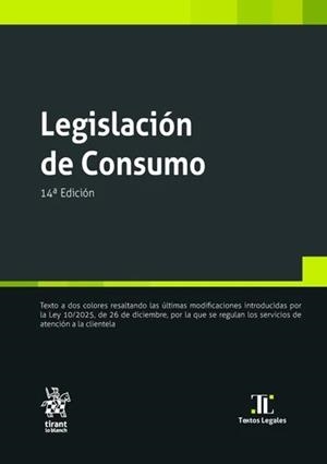 LEGISLACIÓN DE CONSUMO - 14ED. | 9791370402723 | CAMPUZANO, ANA BELÉN