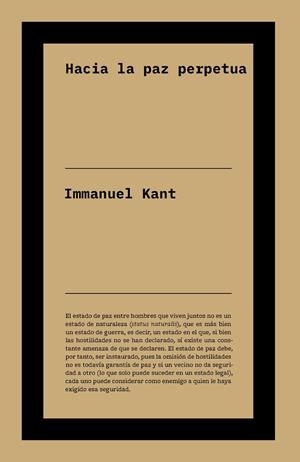 HACIA LA PAZ PERPETUA | 9791388115066 | KANT, IMMANUEL