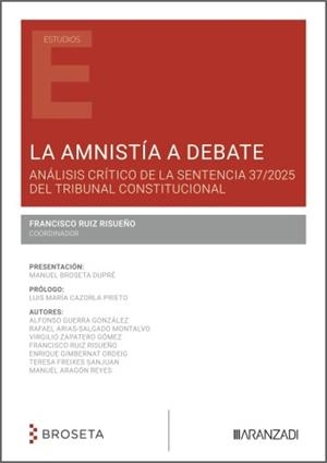 AMNISTIA A DEBATE, LA | 9788410857438 | RUIZ RISUENO, FRANCISCO
