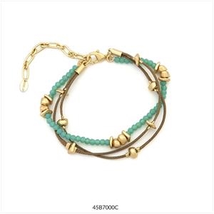 PULSERA DRISS DAURAT,TURQUESA I MARRO | 45b7000c