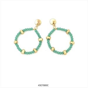 ARRECADES DRISS DAURADES TURQUESA ARO | 45e7000c