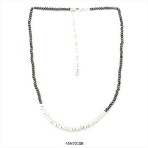 COLLAR DEMI CURT PLATA I ANTRACITA | 45n7010b