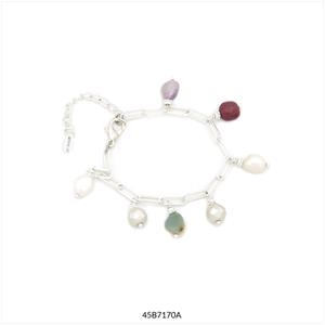 PULSERA PEARL PLATEJADA CHARMS | 45b7170a