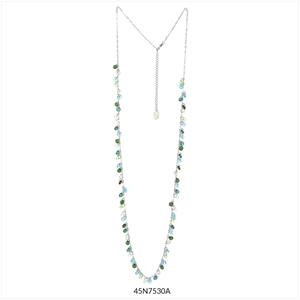 COLLAR SHIVA PLATEJAT I BLAUS LLARG | 45N7530A