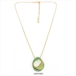COLLAR LAND DAURAT I VERDS CURT | 45n7590c