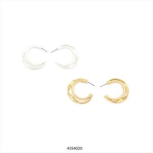 ARRECADES ARO DOBLES PLATEJADES O DAURADES | 45s4020