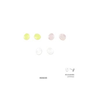 ARRECADES TOPO DAURADES IRREGULAR PASTEL | 45s4210