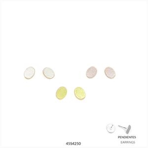 ARRECADES TOPO OVAL DAURADES PASTEL | 45s4250