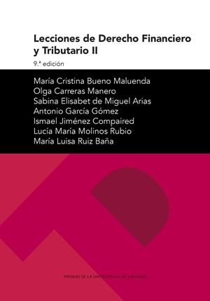 LECCIONES DE DERECHO FINANCIERO Y TRIBUTARIO II | 9791387705855 | BUENO MALUENDA, MARIA CRISTINA / CARRERAS MANERO, OLGA / DE MIGUEL ARIAS, SABINA ELISABET