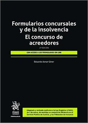 FORMULARIOS CONCURSALES Y DE LA INSOLVENCIA. EL CONCURSO DE | 9791370403546 | AZNAR GINER, EDUARDO