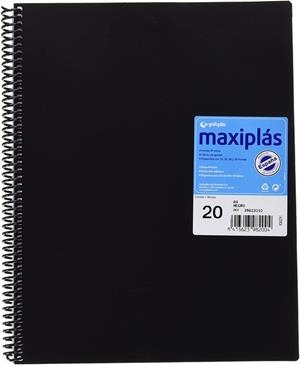 CARPETA 20 FUNDES A4 MAXIPLAS NEGRA | 8413623982004