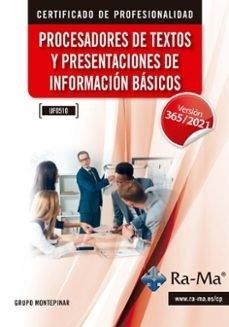PROCESADORES DE TEXTOS Y PRESENTACIONES DE INFORMACION BASICOS. WINDOWS | 9791388059575 | GRUPO MONTEPINAR