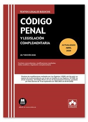 CODIGO PENAL (26 EDICIÓN) | 9791370117283 | EDITORIAL COLEX, S.L.