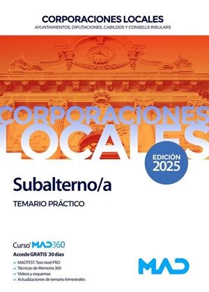 SUBALTERNO/A CORPORACIONES LOCALES. (EDICIÓN 2025) | 9788414294451
