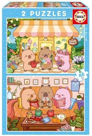 PUZLE PROGRESIVO CAPYBARAS CAPYFUN 2X48 PEC | 8412668204829