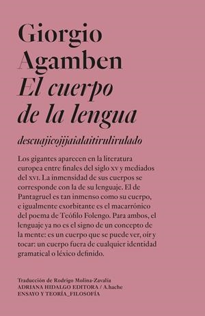 CUERPO DE LA LENGUA, EL | 9788419208965 | AGAMBEN, GIORGIO
