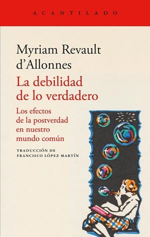 DEBILIDAD DE LO VERDADERO, LA | 9791387964252 | REVAULT D'ALLONNES, MYRIAM