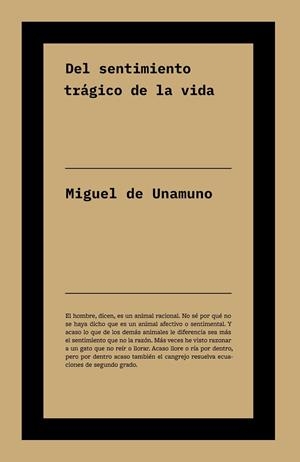 DEL SENTIMIENTO TRÁGICO DE LA VIDA | 9791388115202 | DE UNAMUNO, MIGUEL