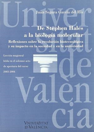 DE STEPHEN HALES A LA BIOLOGIA MOLECULAR | 9788437057477 | SEGURA GARCIA, JUAN