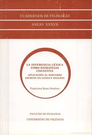 INFERENCIA LEXICA COMO ESTRATEGIA | 9788437042213 | SUAU JIMÉNEZ, FRANCISCA