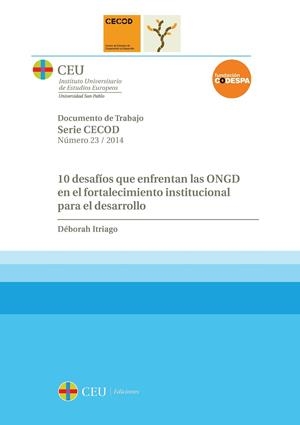 10 DESAFÍOS QUE ENFRENTAN LAS ONGD EN EL FORTALECIMIENTO INSTITUCIONAL PARA EL DESARROLLO | 9788415949343 | ITRIAGO ITRIAGO, DÉBORAH