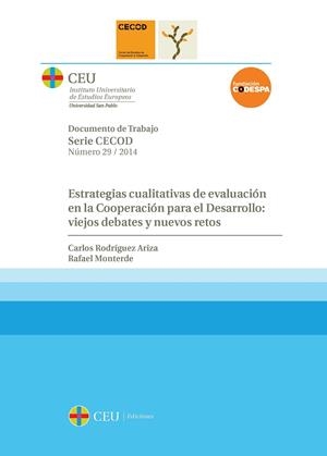 ESTRATEGIAS CUALITATIVAS DE EVALUACIÓN EN LA COOPERACIÓN PARA EL DESARROLLO | 9788415949732 | RODRÍGUEZ-ARIZA, CARLOS / MONTERDE DÍAZ, RAFAEL