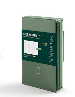 QUAETERLY DAILY PLANNER POCKET A6 GREEN 2027 | 4070292003603