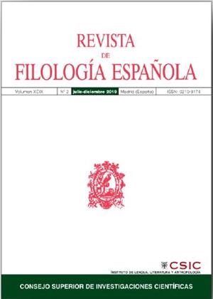 REVISTA DE FILOLOGÍA ESPAÑOLA C Nº 2 ( 2020 ) | 9789702109174
