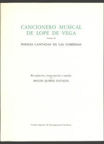 CANCIONERO MUSICAL DE LOPE DE VEGA. TOMO III. POESÍAS CANTADAS EN LAS COMEDIAS | 9788400071066 | VEGA, LOPE DE